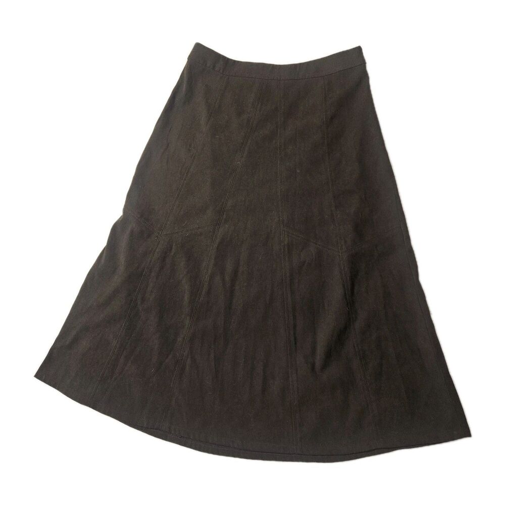 Christopher&Banks 90s Y2K Brown Maxi Skirt Sz 4 Western Boho Fairygrunge Whimsy